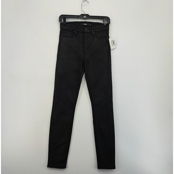 Hudson Jeans Women's Barbara Noir Coated Black Cotton Blend Jeans Size 25 - Picture 1 of 10
